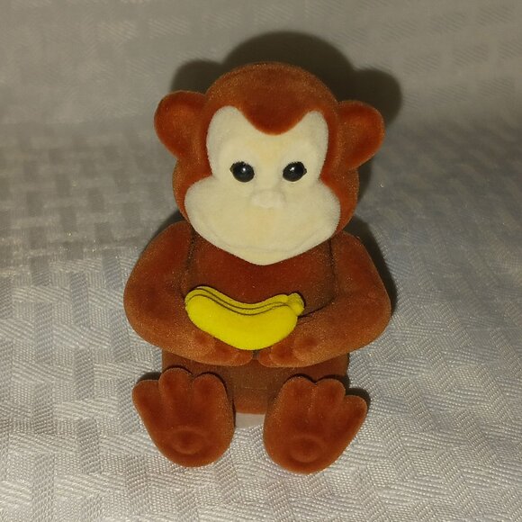 Monkey Pendant in Velour Monkey Hinged Gift Keepsake Box - Picture 2 of 4